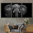thumbnail image 2 of wall26 Framed Canvas Print Wall Art Set Black and White Elephant Portrait Animals Nature Photography Realism Rustic Scenic Dark Country Ultra for Living Room, Bedroom, Office - 24"x36"x3 BL, 2 of 5