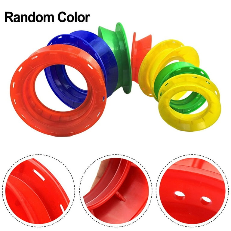 Fishing Line Coiling Plate Handle Wire Winding Hand Reel 120x80mm Random Color