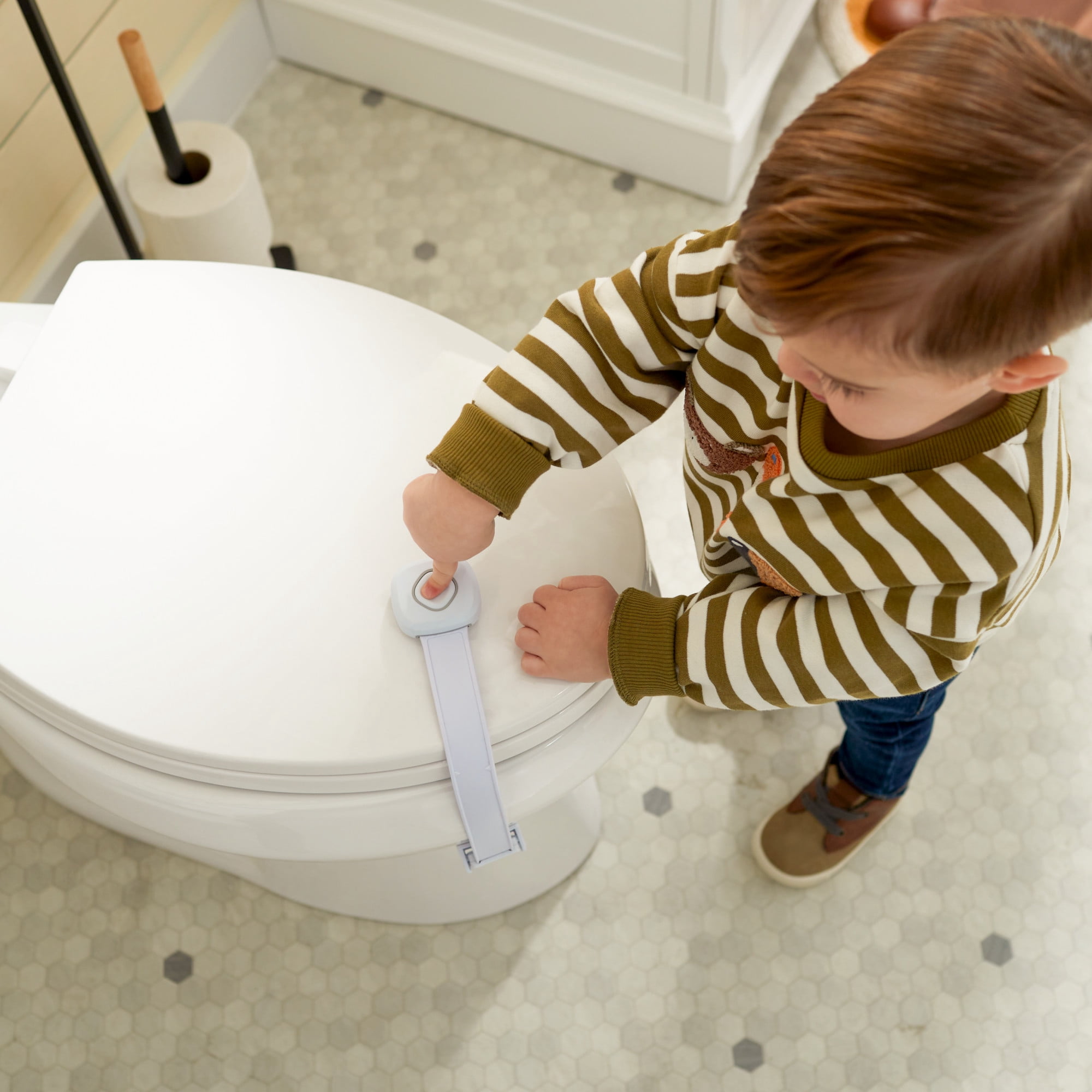 (2 pack) Safety 1st OutSmart Toilet Lock, White, Toddler