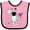 Pink and Black, variant on Inktastic Astronaut the Moon Spaceship and Shooting Star for Light Colors Boys or Girls Baby Bib