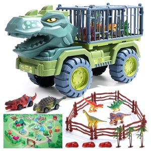 JoyStone Dinosaur Transport Truck Playset with Playmat