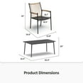 thumbnail image 6 of LAUSAINT HOME 7 Pieces Outdoor Patio Dining Set, Patio Furniture Set with 1 Oversized Table and 6 Rattan Chairs, 6 of 7