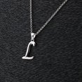 thumbnail image 4 of Collar con Colgante de de la Simple Cadena Gargantilla de Moda de Metal Plateado jinwen  collar colgante inicial, 4 of 8