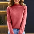 thumbnail image 5 of Inglocry Sweaters for Women 2026 Long Sleeve Crew Neck Lightweight Soft Casual Knitted Pullover Solid Color Sweater Pink S, 5 of 6