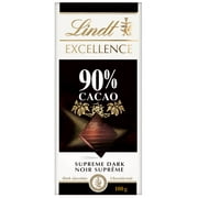 Chocolat noir Lindt EXCELLENCE à 90 % de cacao – Barre (100 g)