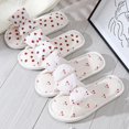 thumbnail image 2 of Spring And Summer Home Slippers Women's Home Use Indoor Cotton Shoes Girl Heart Cute Bow Strawberry Pattern Sandals, 2 of 13
