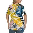 thumbnail image 6 of TQWQT Plus Size Blouses for Women Cute Plus Size Sexy Tops V Neck Criss Cross Short Sleeve Tunic Womens Tops Plus Size Floral Print Dressy Casual Tee Shirts Plus Size Womens Clothes 4XL, 6 of 6