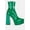 Green, variant on Whippers Patent Pu High Platform Ankle Boots