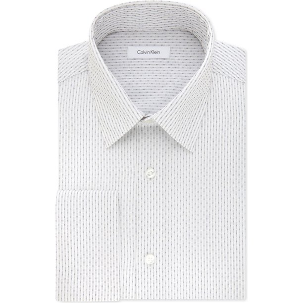 Camisa de Vestir Calvin Klein con Botones de Tela Ancha Ajuste Clásico para Hombre Darknavy 16