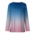 thumbnail image 4 of MEICHEN Womens Long Sleeve Shirts Causal Cute Sparkly Print Crewneck Shirts Petite Spring Fahsion Blouse, 4 of 5