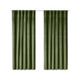 thumbnail image 4 of Better Homes & Gardens Dutch Velvet Solid 100% Blackout Single Curtain Panel, Green, 52" W x 95" L, 4 of 5