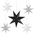 thumbnail image 1 of Faroles de papel reutilizables con forma de estrella, diseño elegante, perfectos para diversas decoraciones, ligeros y fáciles de montar para el hogar, la cafetería, la tienda y la boda., 1 of 7