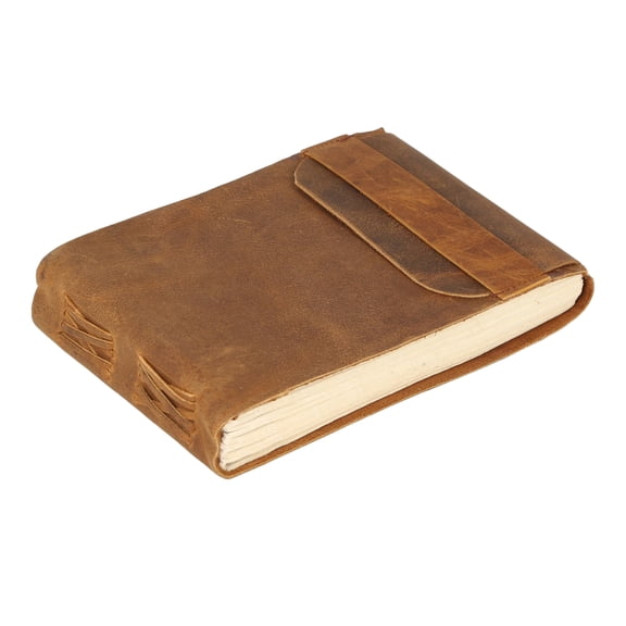 Handmade Vintage Leather Journal – Rustic Brown Notebook for Writing, Sketching, Travel & Scrapbooking – Unique Gift for Writers, Artists & Travelers