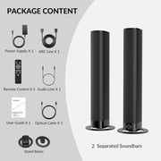 COWIN Sound Bar for TV, 2-in-1 Detachable Soundbar with Auto Volume Boost, TV Speakers with 3 EQ Modes, Bluetooth 5.3/ARC/Opt/AUX Connection for PC/Gaming/Projectors