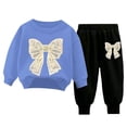 thumbnail image 4 of Girls Boys Long Sleeve Tops Pajamas & Dailywear Gift Set Sweatshirt Pants Casual Two Piece Set Tracksuit Sweatsuits Set Back-To-School Outfit Set 9-10 Years, 4 of 4
