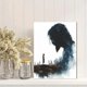 thumbnail image 2 of Qisvanset 12x16 Inch David and Goliath Bible Canvas Wall Art, Minimalist Watercolor Scripture Faith Home Gift, 2 of 8