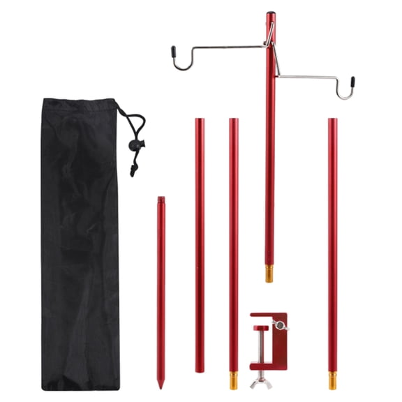 Camping Lamp Stand Aluminum Alloy Detachable Outdoor Light Holder Folding Lamp Hanger Outdoor Hiking Fishing Equipment