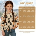 thumbnail image 7 of Xixirimido Black Cat Pumpkin Cobweb Halloween Pattern Girls Long Sleeve Shirts Casual Crew Neck Tunic Tops Tie-hem Basic Tunic Blouses Fashion 3D Graphic Tees, Size 7-8, 7 of 7