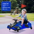 thumbnail image 2 of Emorefun 12V Battery Powered Drift Car, Low-Power Alarm, Load up to 110Lbs, for 6+ Years, Blue, 2 of 6