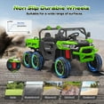 thumbnail image 7 of Track Seven 24V 2-Seater Ride on Dump Truck, 4WD 6-Wheel Kids Ride on Car w/Remote Control, Electric Dump Bed, Toy Shovel, Music, Max Speed 5 mph, 21" Large Seat, Ride on Toy for Kids Age 3+, Green, 7 of 7