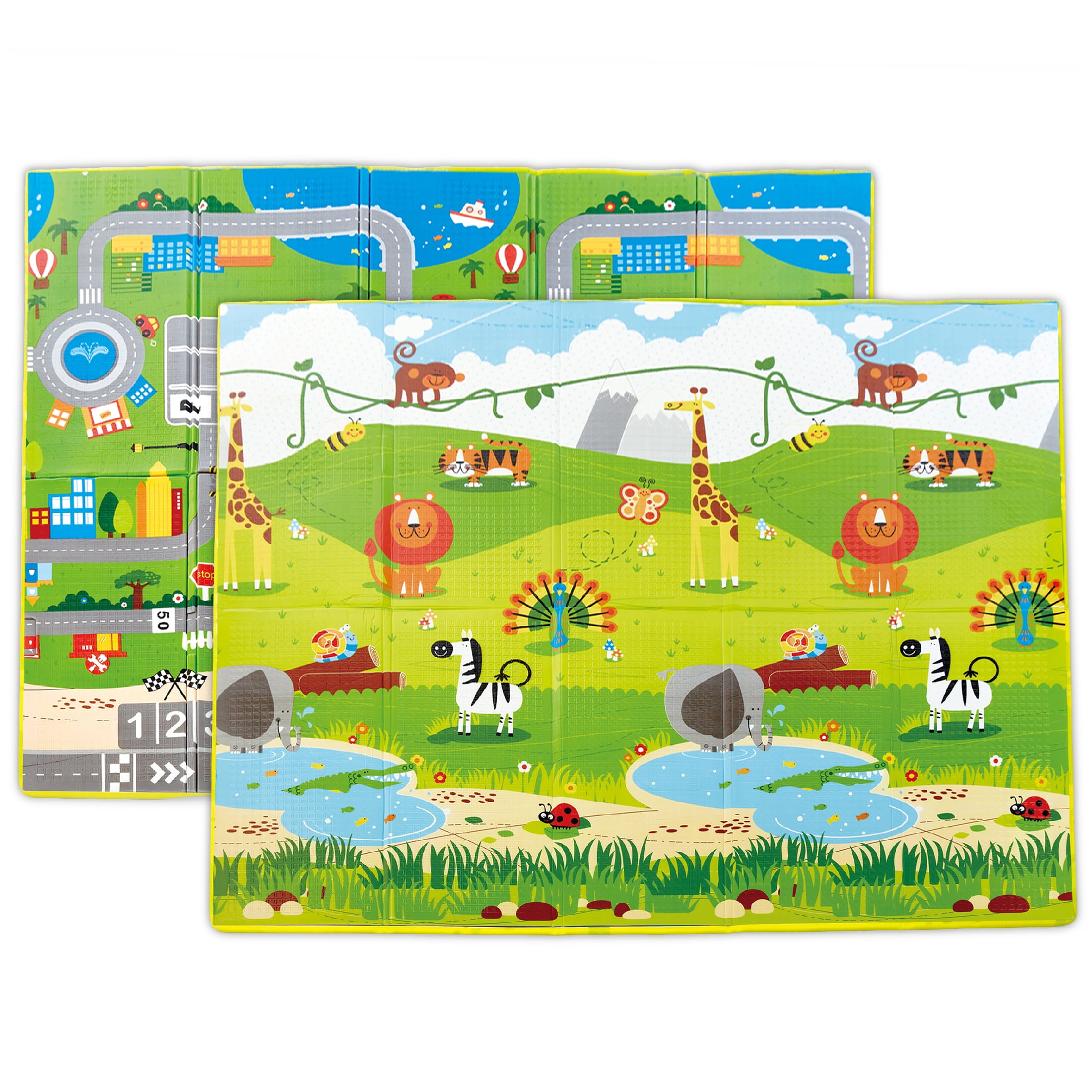 Hape Foldable Play Mat Large Tummy Time Folding Reversible Baby Mats