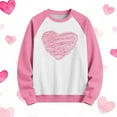 thumbnail image 5 of Girls Valentine's Day Sweatshirt Watermelon Red | Kids Heart Crewneck Long Sleeve Shirt | Cute Valentine Top & Gift for Girls 4-14 Years,Size 7-8 T, 5 of 5
