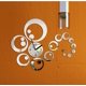 thumbnail image 1 of Decoración de relojes de pared, decoración de pared de salón, decoraciones del hogar para sala de estar, reloj de pared para decoración de sala de estar plateado Sincero Electrónica, 1 of 5