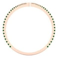 thumbnail image 4 of Statement Engagement Ring for Women - 0.525ct Simulated Emerald in 14K Rose Gold Promise Ring, 4 of 6