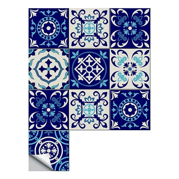 Binwennn Unique Solid Color Vintage Printed Tiles Your Home Atmosphere Personality And Sense Tile! Wall Decals for Girls Bedroom Glow in The Dark Space Stickers for Wall World Map Stickers for Wall
