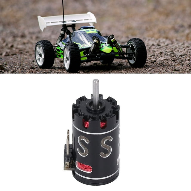 RC Motor ElectroMO Motor RC Sin Cepillo RC Motor de AutomÓvil 60000 RPM Rotor de Alta Velocidad de Alta Velocidad Por 1/24 A Escala 1/28 Con Disipador de Calor de aluminio