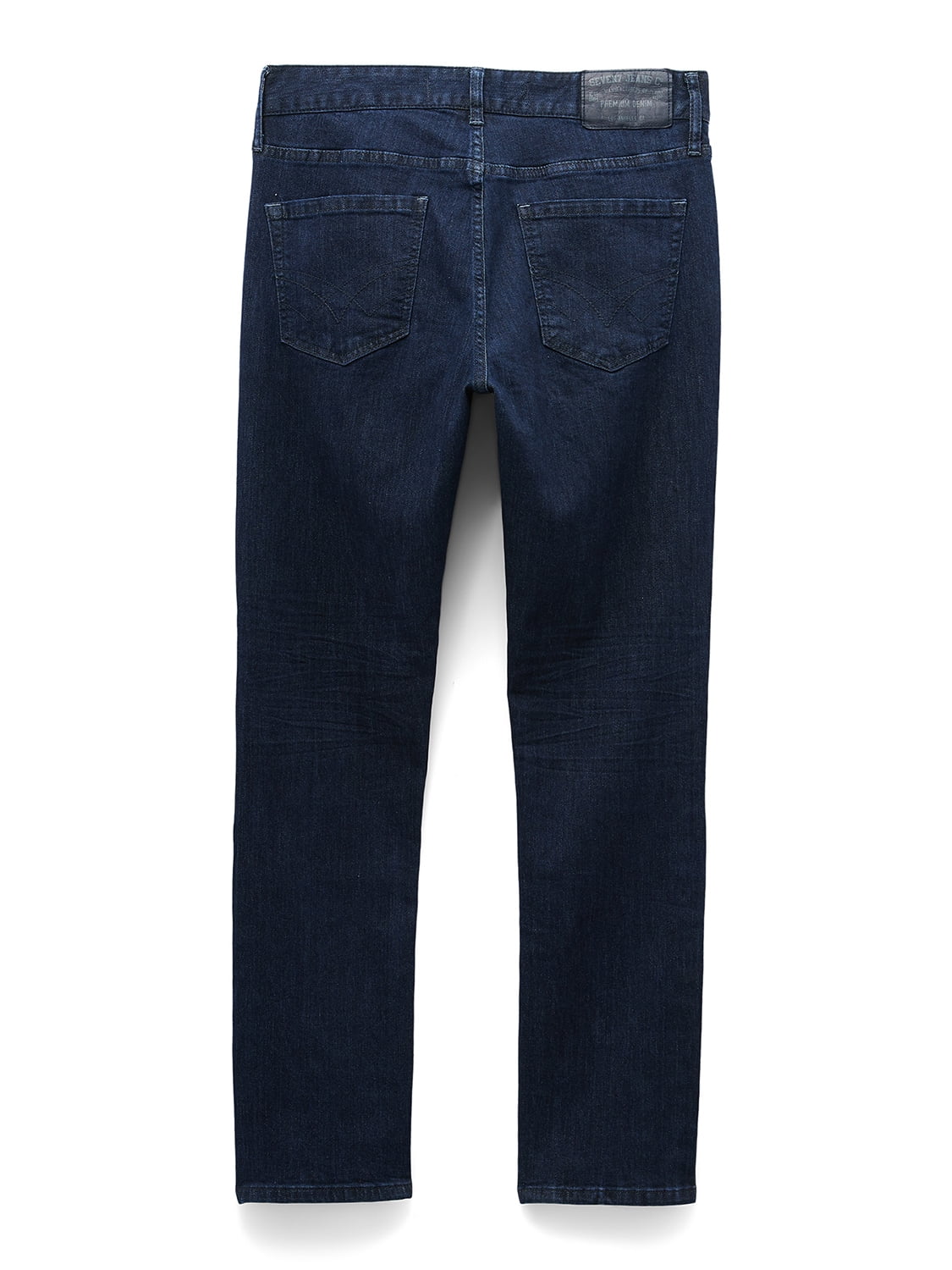 Seven 7 Mens Power Stretch Straight Leg Jeans, Blue, 36W x 32L