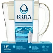 Brita Small 6 Cup Red Denali Water Filter Pitcher with 1 Brita Standard Filter