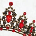 thumbnail image 7 of Unique Bargains Women Faux Crystal Queen Crowns Tiara Princess Rhinestone Tiaras Wedding Birthday Hair Accessories ["Crowns,Dark Gold Tone Red"], 7 of 7