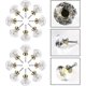 thumbnail image 3 of 16pcs Crystal Cabinet Pull,Solid Transparent Crystal Cabinet Knob with Screws(Golden, Transparent), 3 of 5