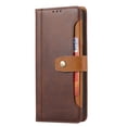 thumbnail image 1 of Brown Samsung S22 Ultra Leather Case with Calf Leather Pattern and Card Protection, 1 of 5