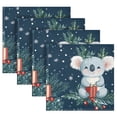 thumbnail image 5 of BZSMCE Satin Native Fab Cotton Dinner Napkin Cute Christmas Koalas Pattern Reusable, 5 of 8