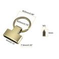 thumbnail image 2 of Unique Bargains 8Pcs 22mm/ 0.87' Key Fob Hardware with Keychain Ring Purse Bag Hardware, Bronze Tone, 2 of 5