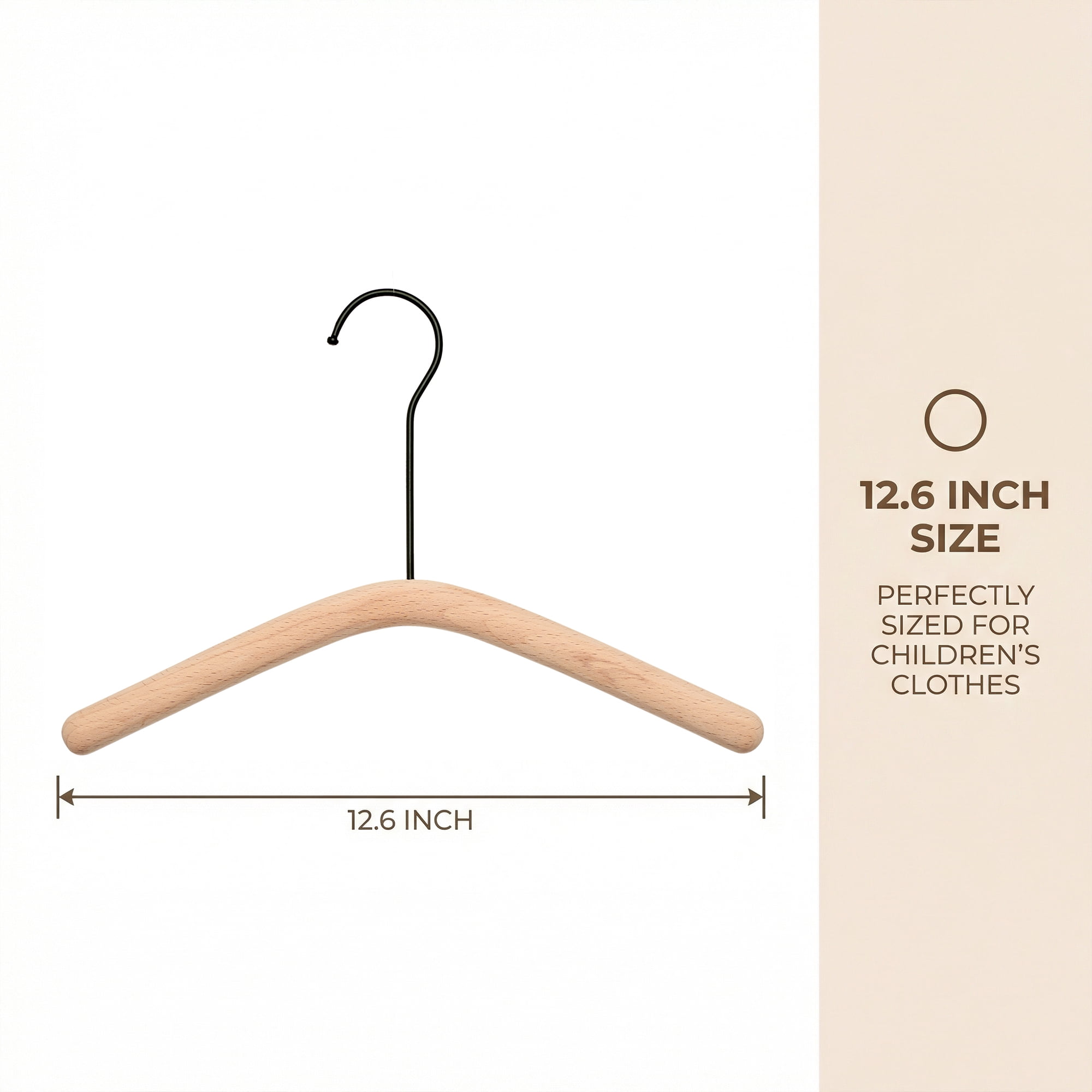 Unique Bargains 2Pcs Wood Nonslip Space Saving Hangers Black