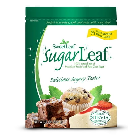 SweetLeaf SugarLeaf 100% Natural Mix of SweetLeaf Stevia and Cane Sugar, 16 Ounce