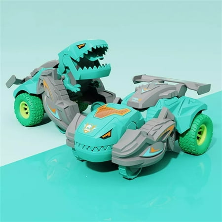 Lyinloo Toys for Clearance,Transforming Dinosaur Toys,Transforming Dinosaur Car,2 In 1 Automatic Transform Dino Cars with Music and Led Light,Dinosaur Transformer Toys for Christmas Birthday Gifts