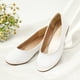 thumbnail image 5 of Zapatos para Niñas DREAM PAIRS Talla 12 Flats de Satén Blanco, 5 of 6