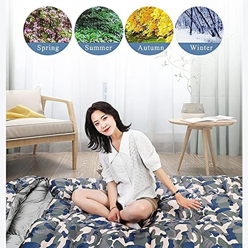 Double Four Seasons Outdoor Camping Sleeping Bag Ultra-Light Storage Folding Women and Men Suitable for Hiking Soft and Warm,Black