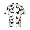 thumbnail image 3 of Picia Funny Chicken Gentle Cotton Regular Fit Short Sleeve Casual Hawaiian Shirt for Men-Small, 3 of 9