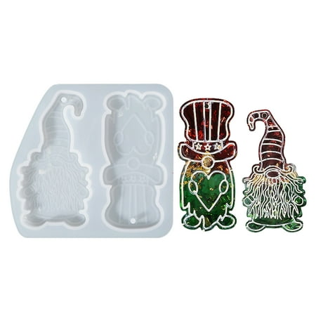 

Christmas Epoxy Resin Silicone Molds Santa Claus Pendant with Hole Resin Casting