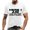 White, variant on Men's Letter Print Short Sleeve Round Neck T Shirt Floral Fashion Trend Bottoming Shirt, L, Dark Blue