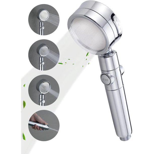 Activated carbon filter shower head 360° adjustable hand shower water