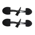 thumbnail image 5 of 2 Sets Pu Leather Toggle Button,Duffle Coat Fastener Album Scrapbook - Black, 5 of 6