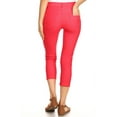 thumbnail image 3 of Women's Cotton Blend Capri Jeggings Stretchy Skinny Pants Jeans Leggings, 3 of 3