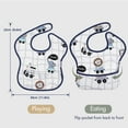 thumbnail image 6 of Gllquen Baby Waterproof Feeding Bibs 5 Pack for Infant Toddler Boys Girls, Elephant and Astronaut, 6 of 10