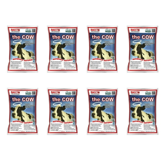 Baccto Wholly Cow Horticulture Peat & Composted Manure, 40 Quarts (8 Pack)